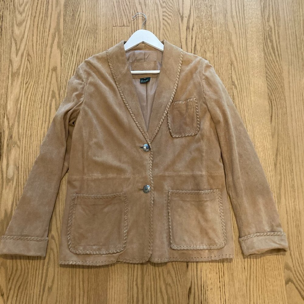 Ralph Lauren Suede Jacket with Sterling Buttons